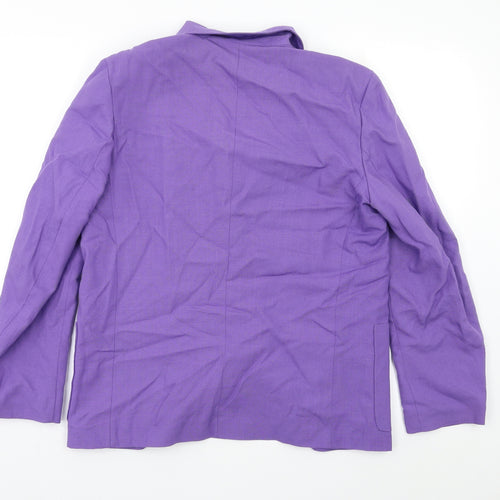 Plus Womens Purple   Pea Coat Blazer Size L