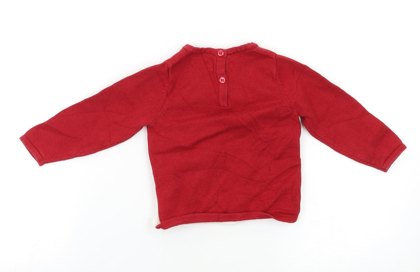 Mothercare Baby Red   Pullover Jumper Size 9-12 Months  - Xmas jumper