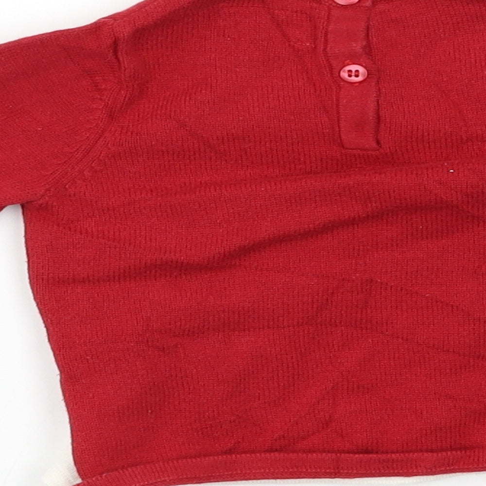 Mothercare Baby Red   Pullover Jumper Size 9-12 Months  - Xmas jumper