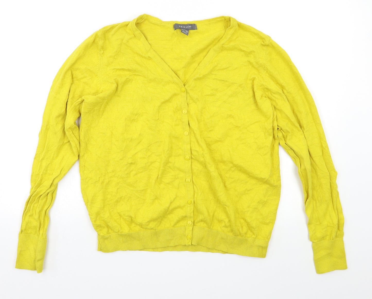Primark Womens Yellow   Cardigan Jumper Size XL