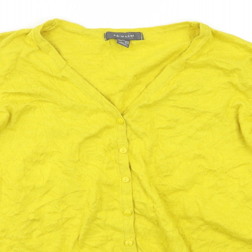 Primark Womens Yellow   Cardigan Jumper Size XL
