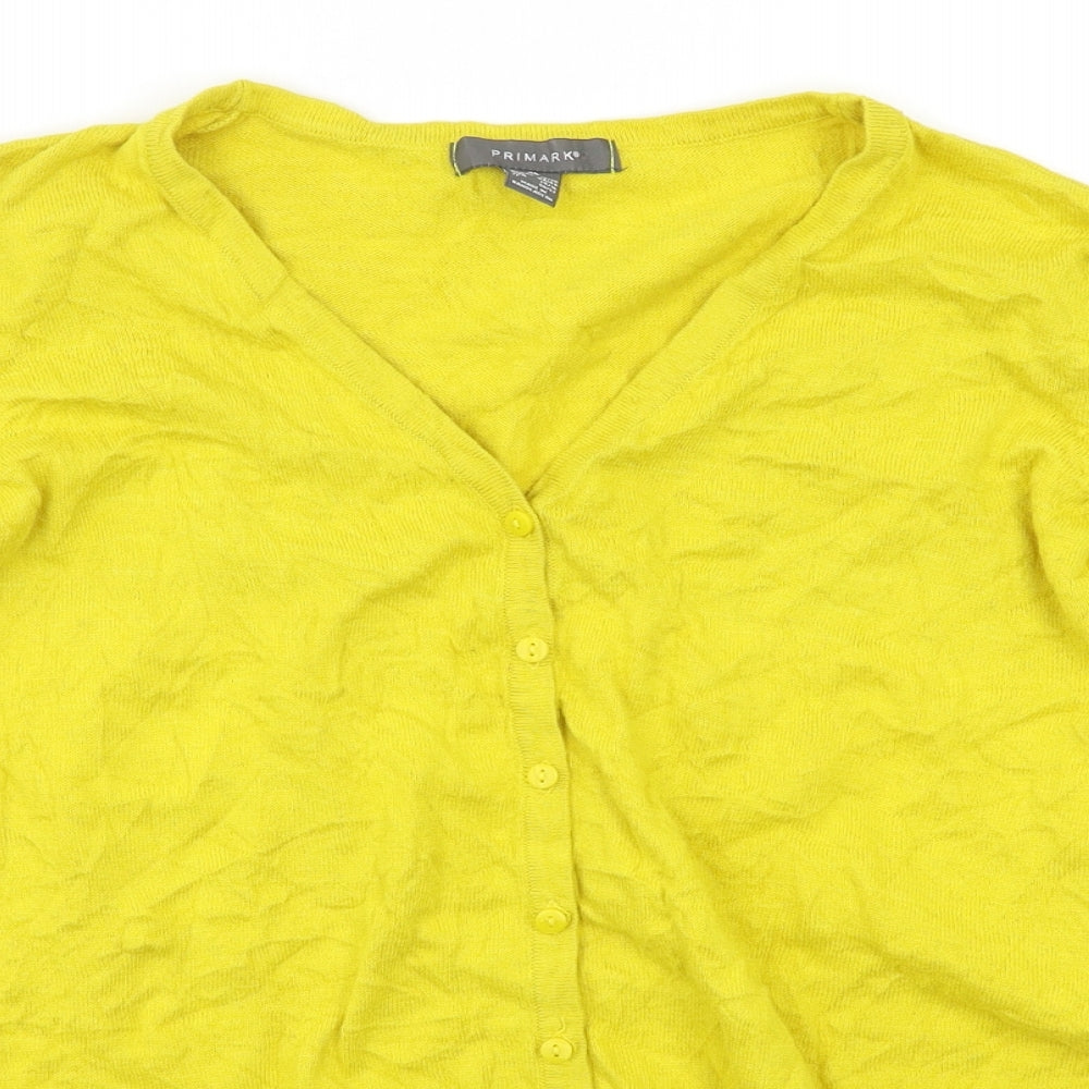 Primark Womens Yellow   Cardigan Jumper Size XL
