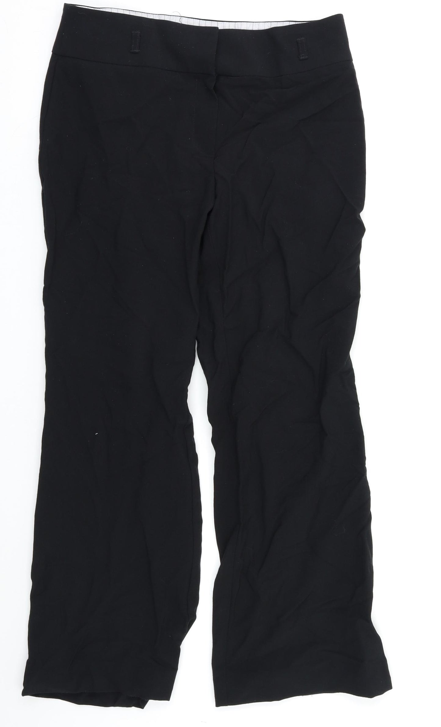 M&S Womens Black   Trousers  Size 10 L26 in