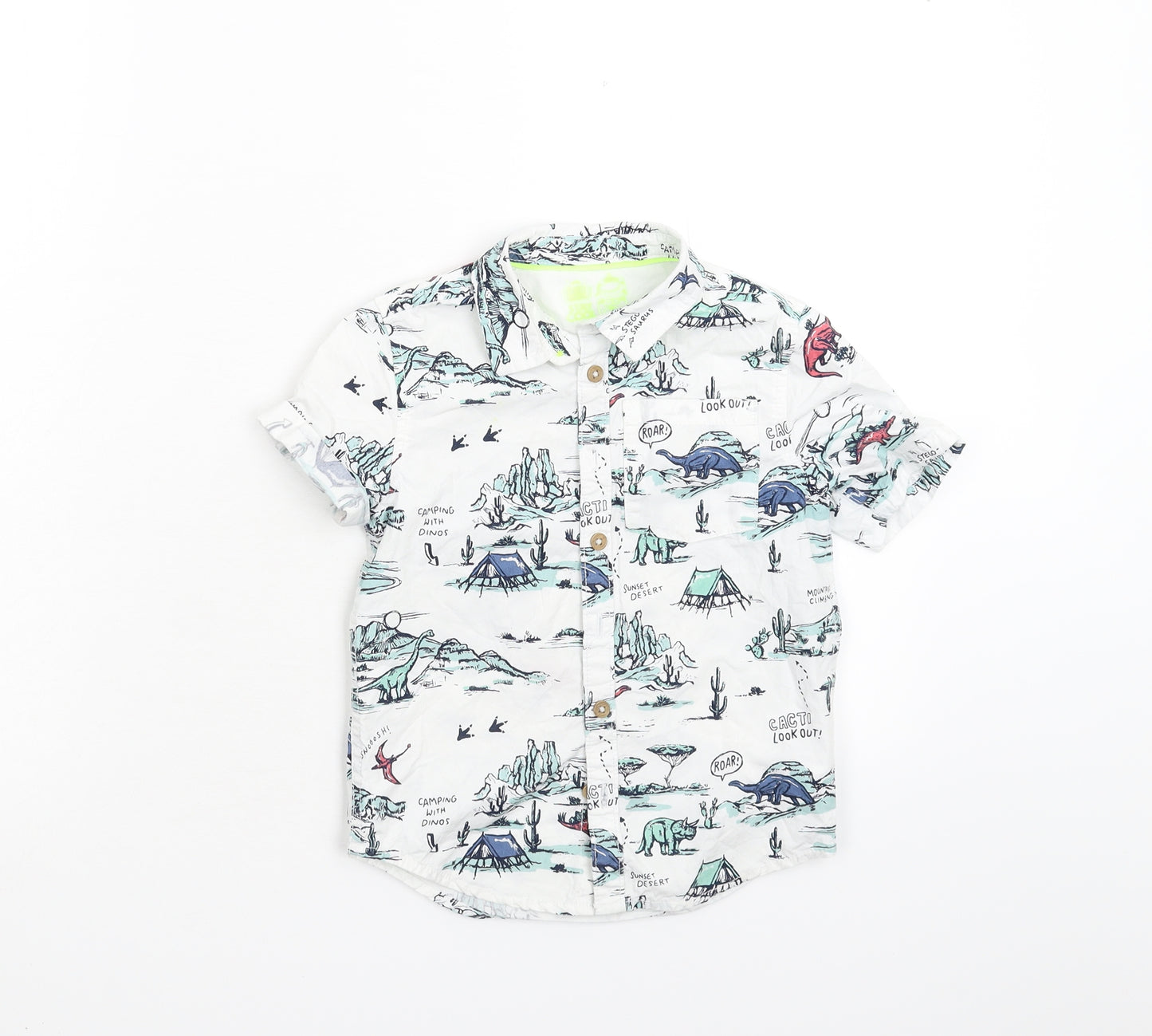 F&F Boys White   Basic Button-Up Size 4-5 Years