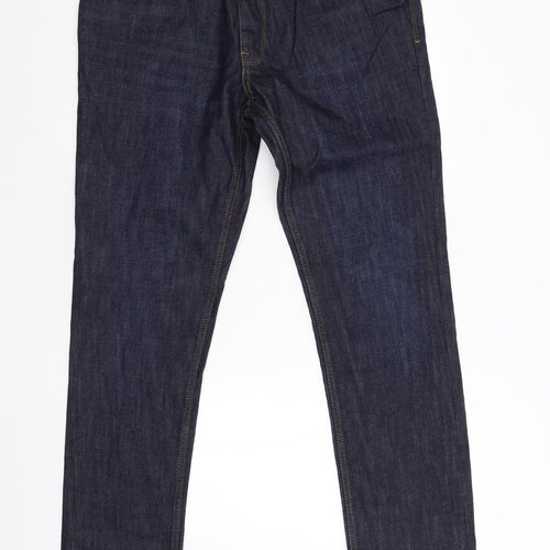 NEXT Mens Blue  Denim Straight Jeans Size 34 L33 in