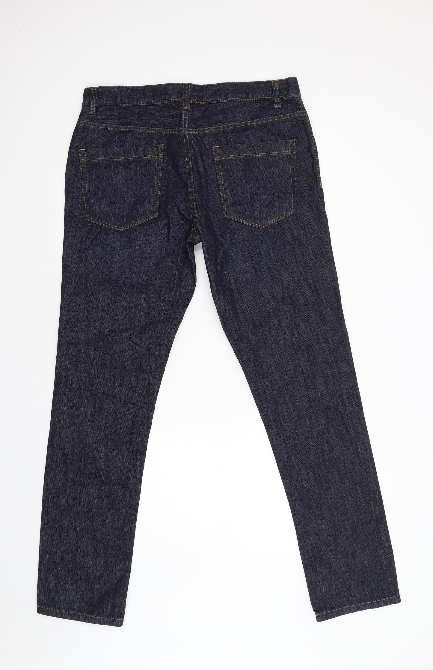 NEXT Mens Blue  Denim Straight Jeans Size 34 L33 in