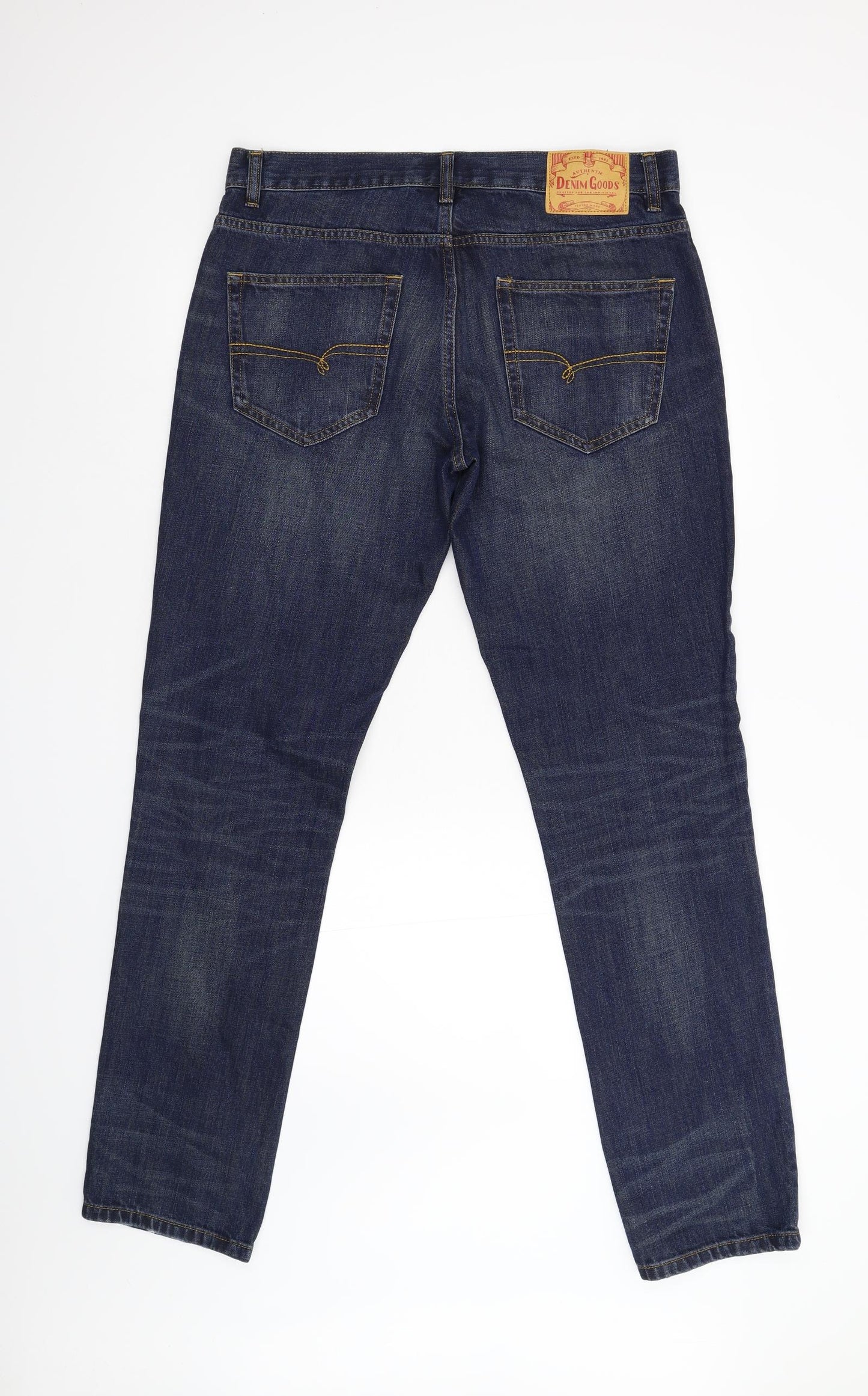 NEXT Mens Blue  Denim Straight Jeans Size 34 L33 in