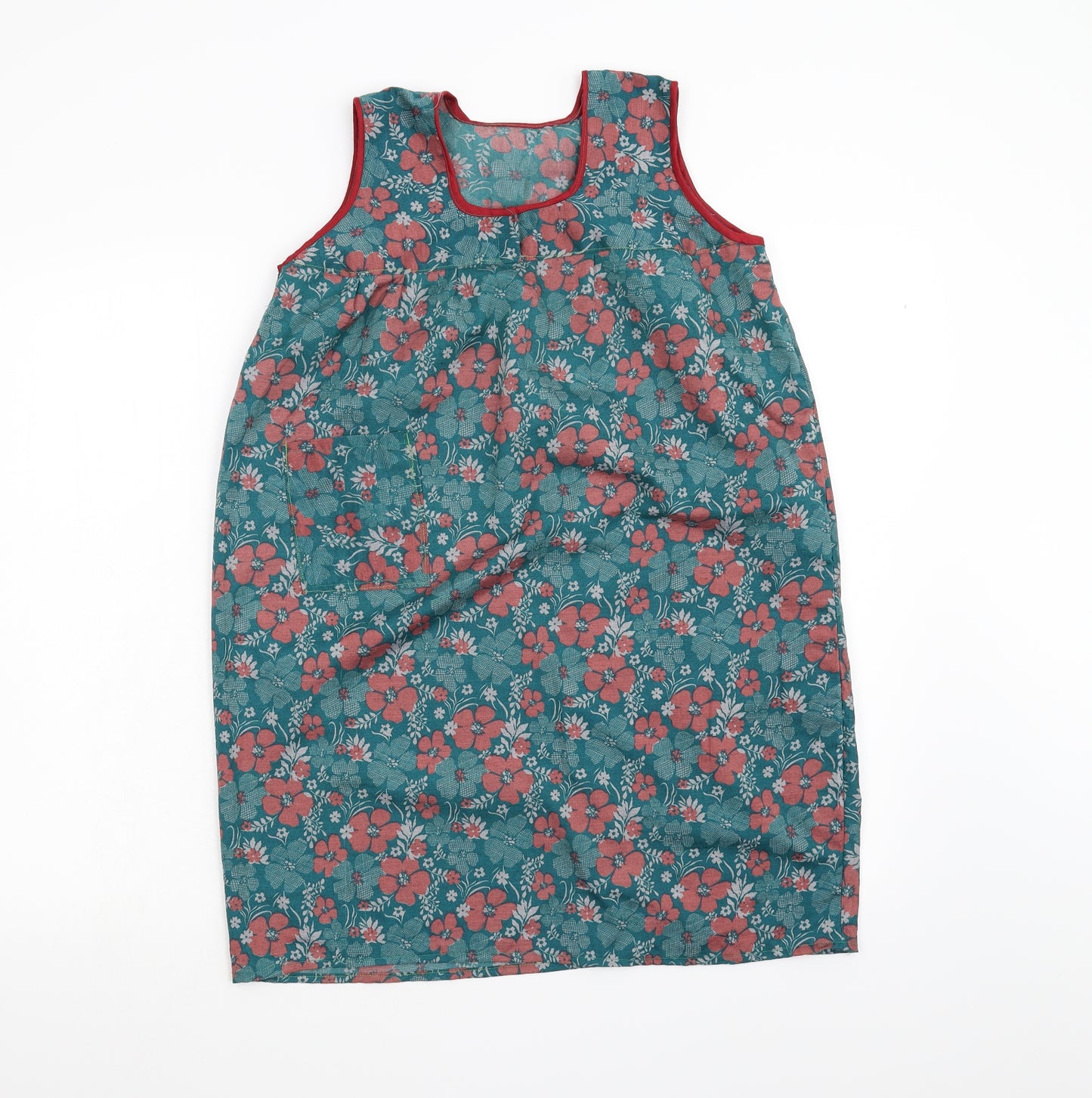 Preworn Womens Green Floral  Tunic Tank Size M