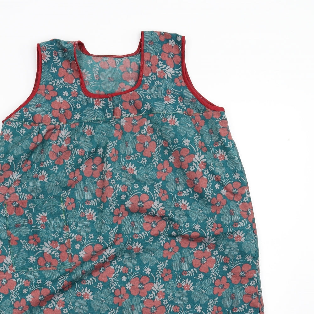Preworn Womens Green Floral  Tunic Tank Size M