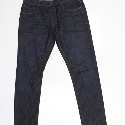 NEXT Mens Blue  Denim Straight Jeans Size 34 L33 in