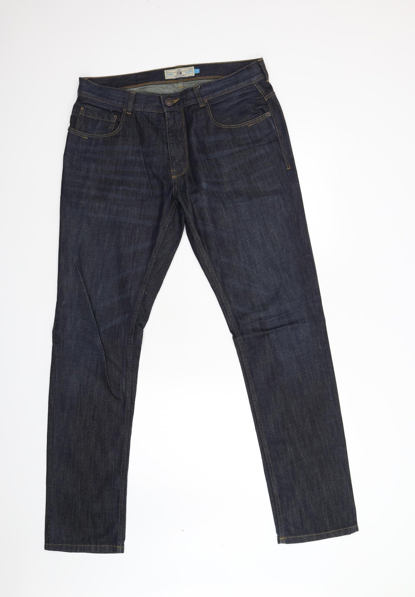 NEXT Mens Blue  Denim Straight Jeans Size 34 L33 in
