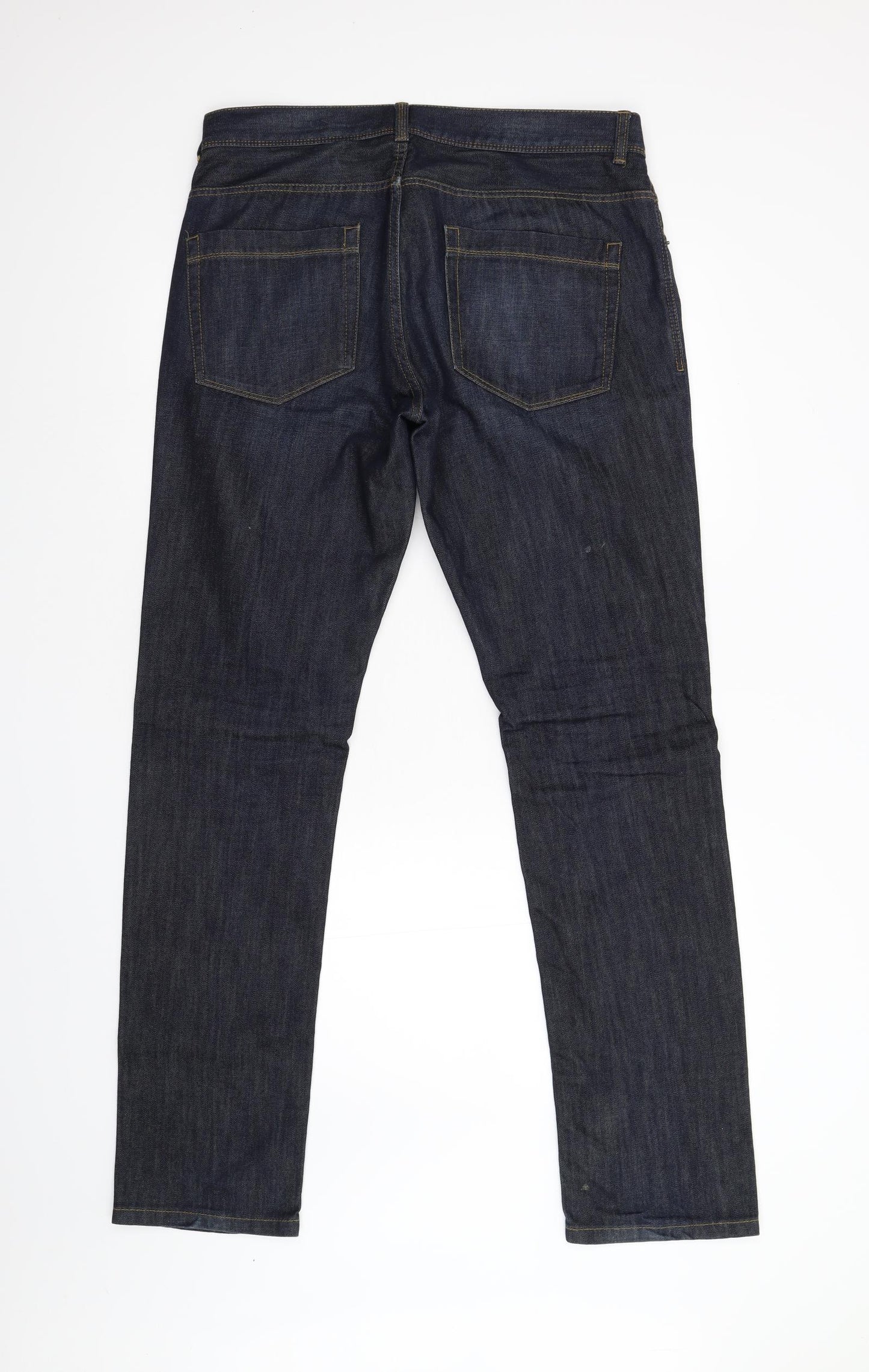 NEXT Mens Blue  Denim Straight Jeans Size 34 L33 in