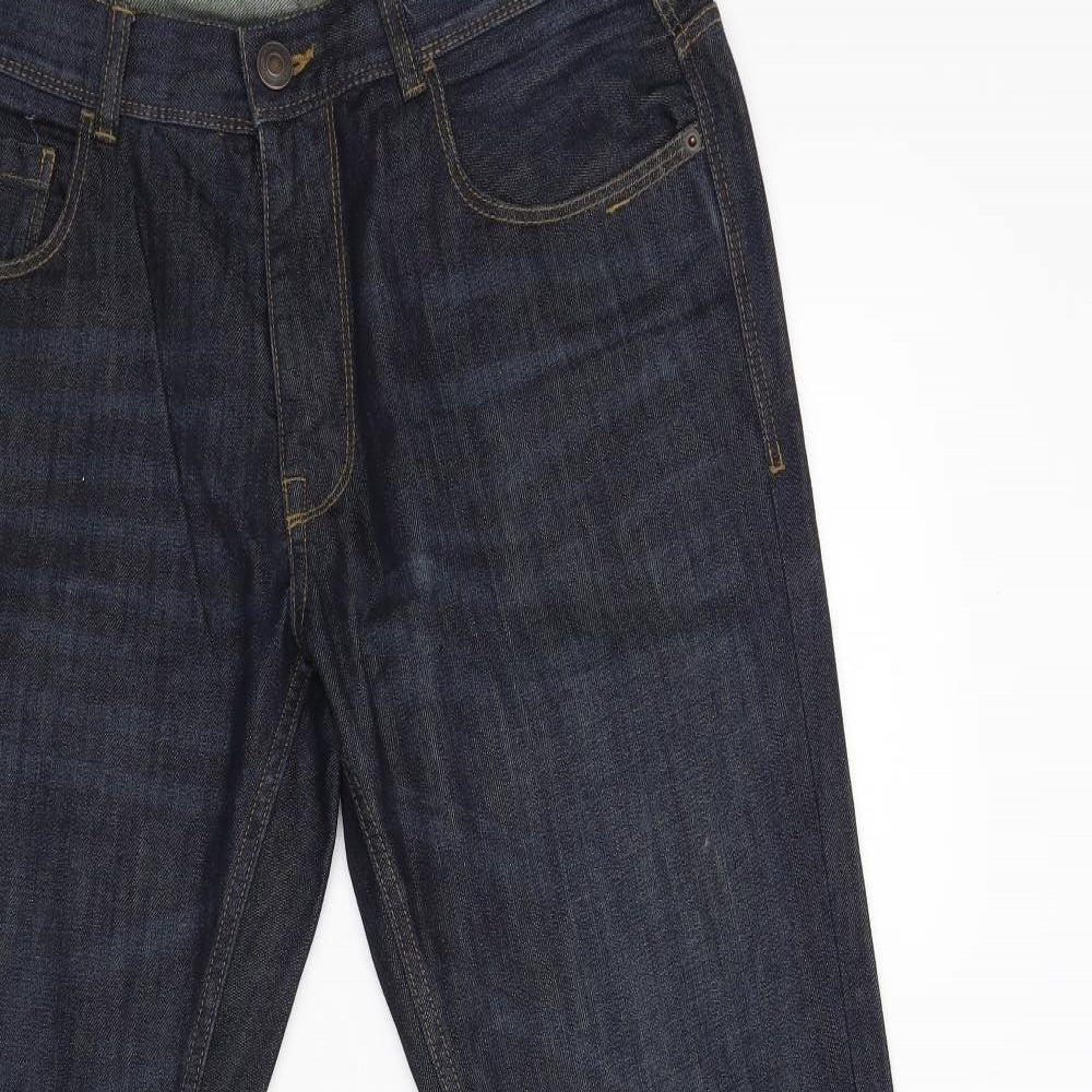 NEXT Mens Blue  Denim Straight Jeans Size 34 L33 in