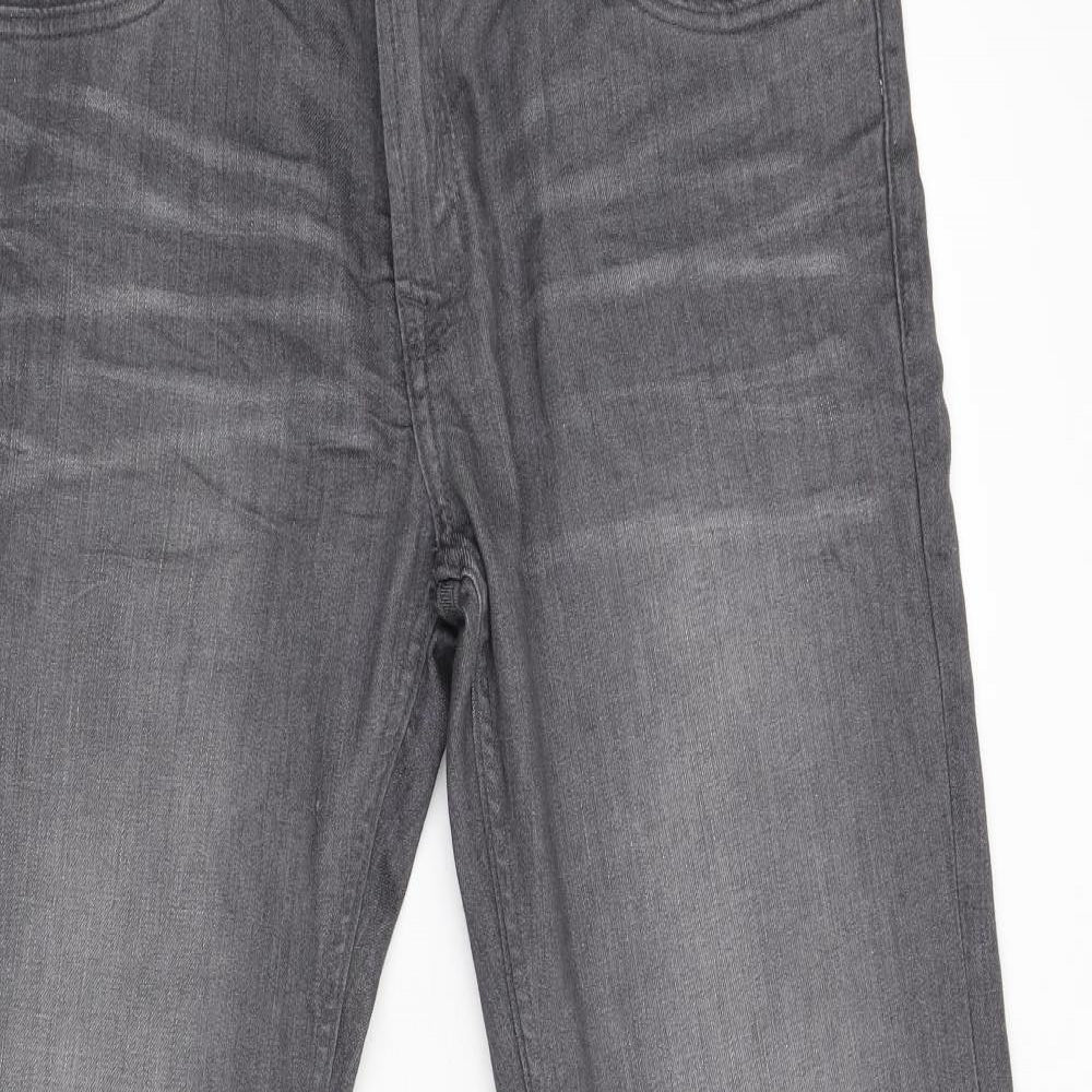 NEXT Mens Grey  Denim Straight Jeans Size 34 L33 in