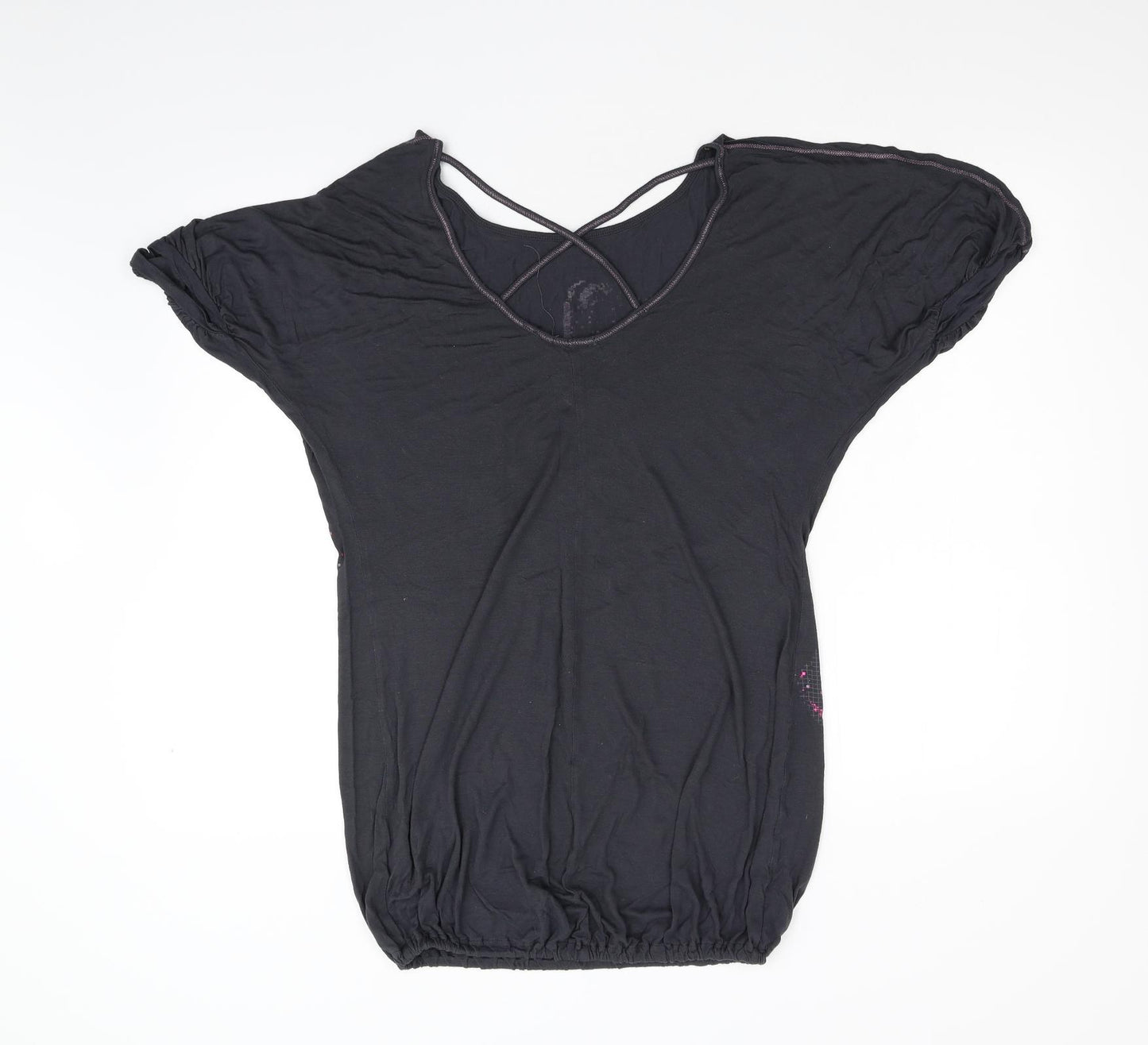 Effect Womens Grey   Basic T-Shirt Size 8  - Zebra
