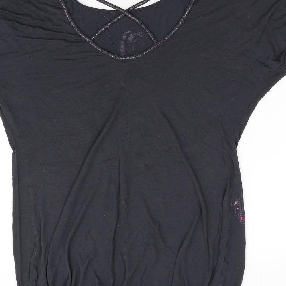 Effect Womens Grey   Basic T-Shirt Size 8  - Zebra