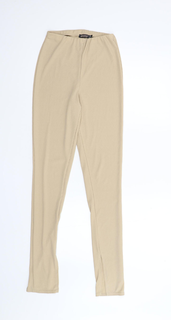 Misspap Womens Beige Trousers Size 6 L32 in