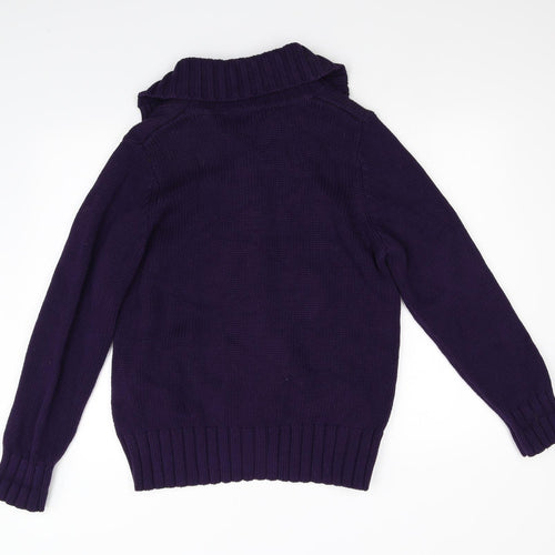 BHS Womens Purple  Knit Cardigan Jumper Size 18