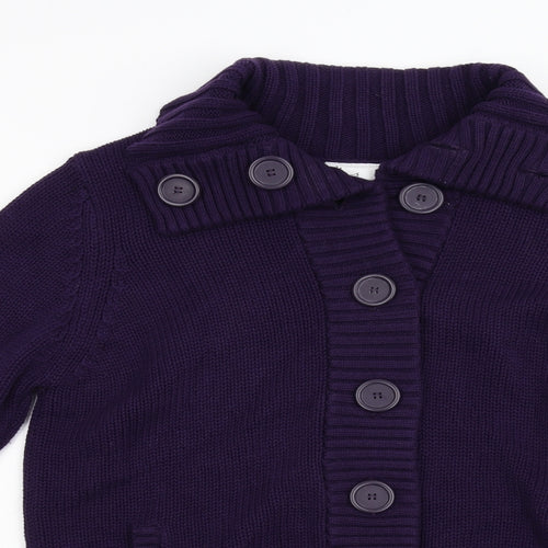BHS Womens Purple  Knit Cardigan Jumper Size 18