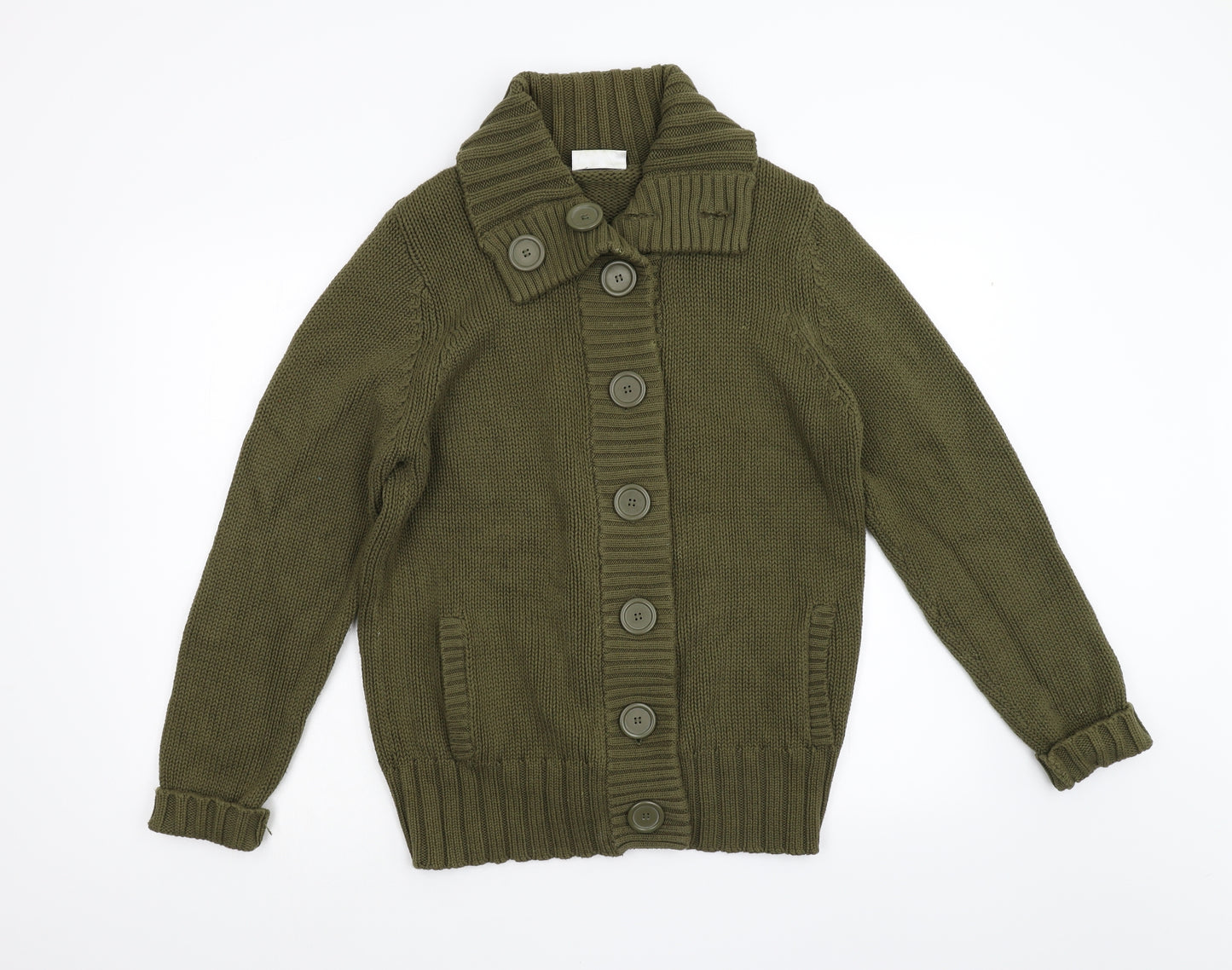 BHS Womens Green  Knit Cardigan Jumper Size 16