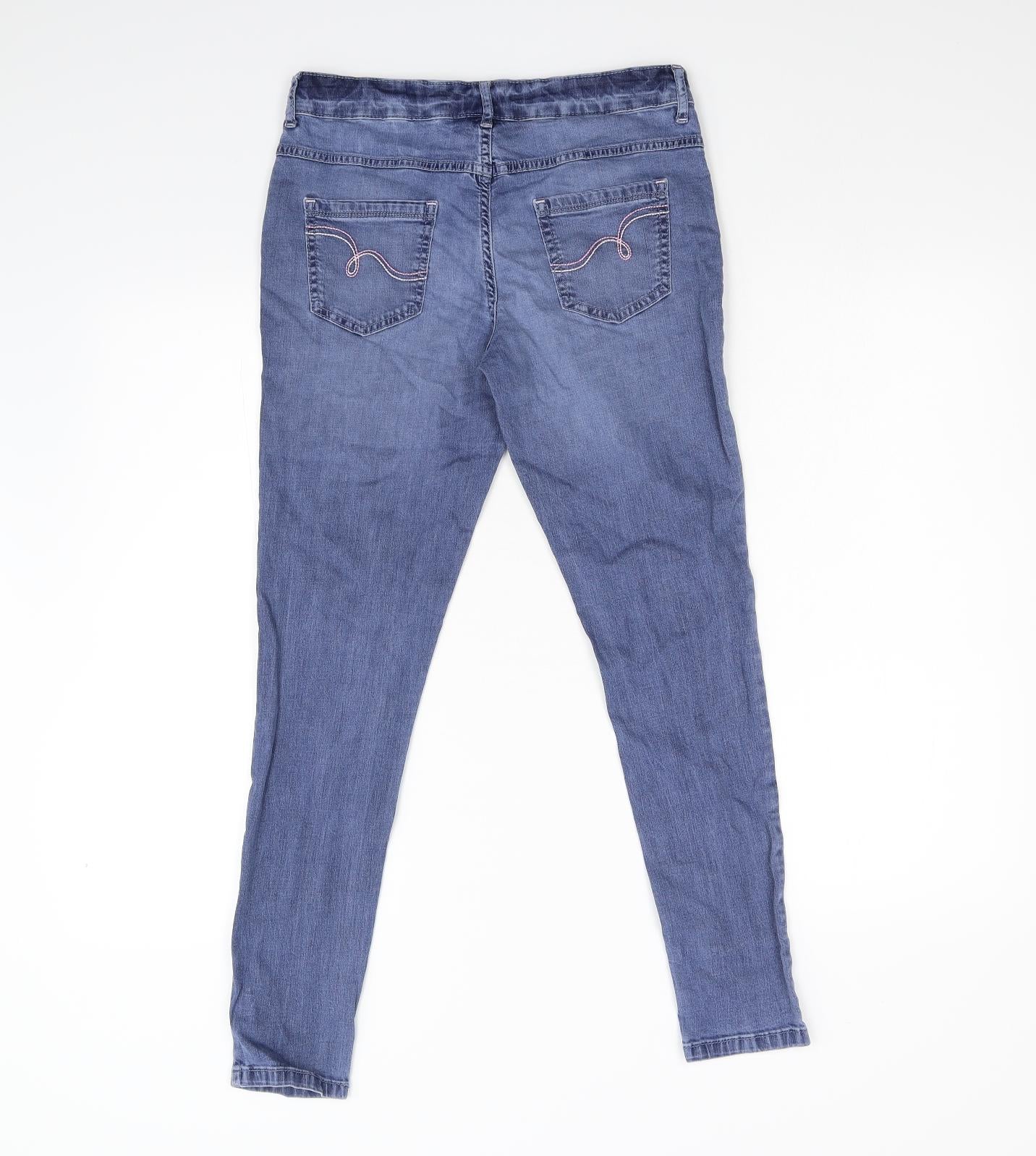 F&F Kids Girls Blue  Denim Skinny Jeans Size 12-13 Years