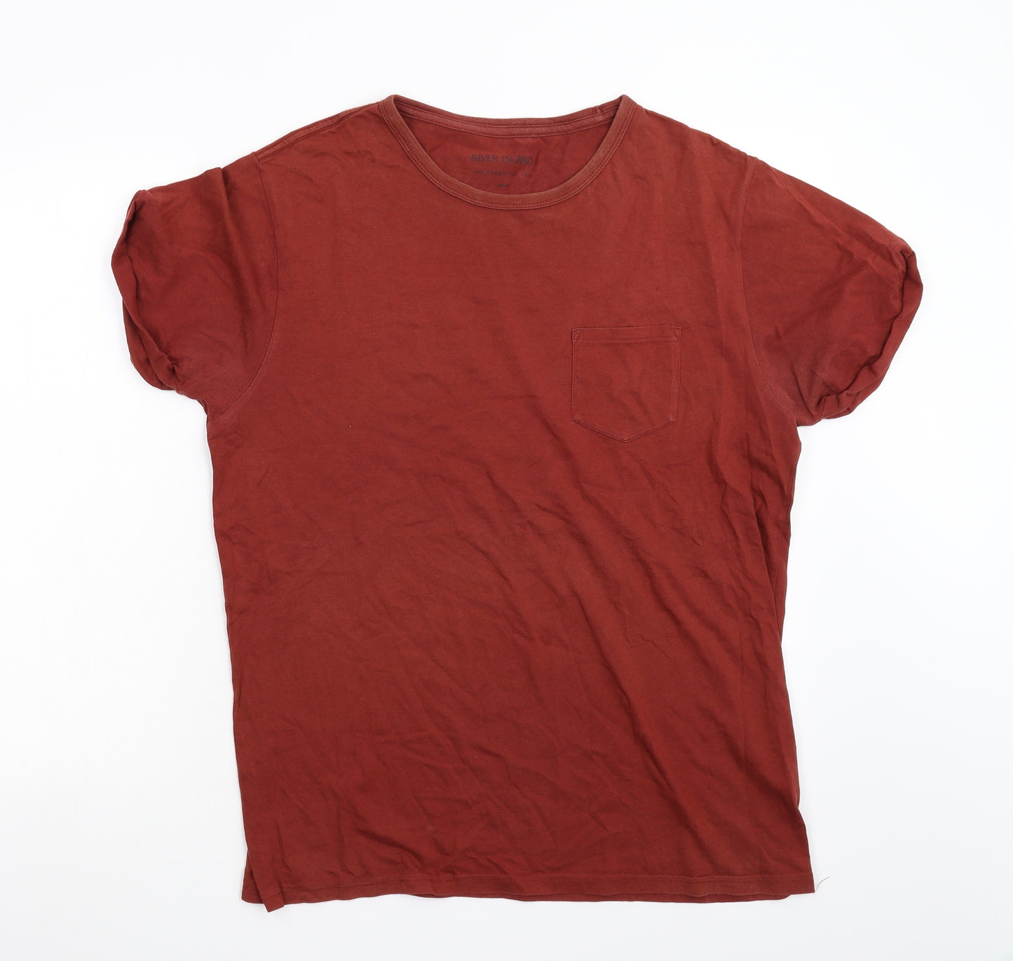 River Island Mens Orange    T-Shirt Size L