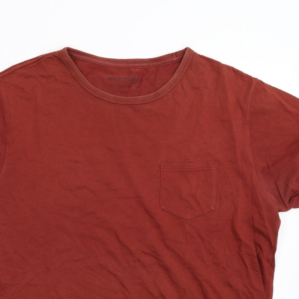 River Island Mens Orange    T-Shirt Size L