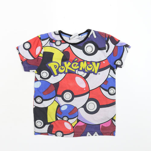 Primark Boys Multicoloured   Basic T-Shirt Size 9-10 Years  - Pokémon