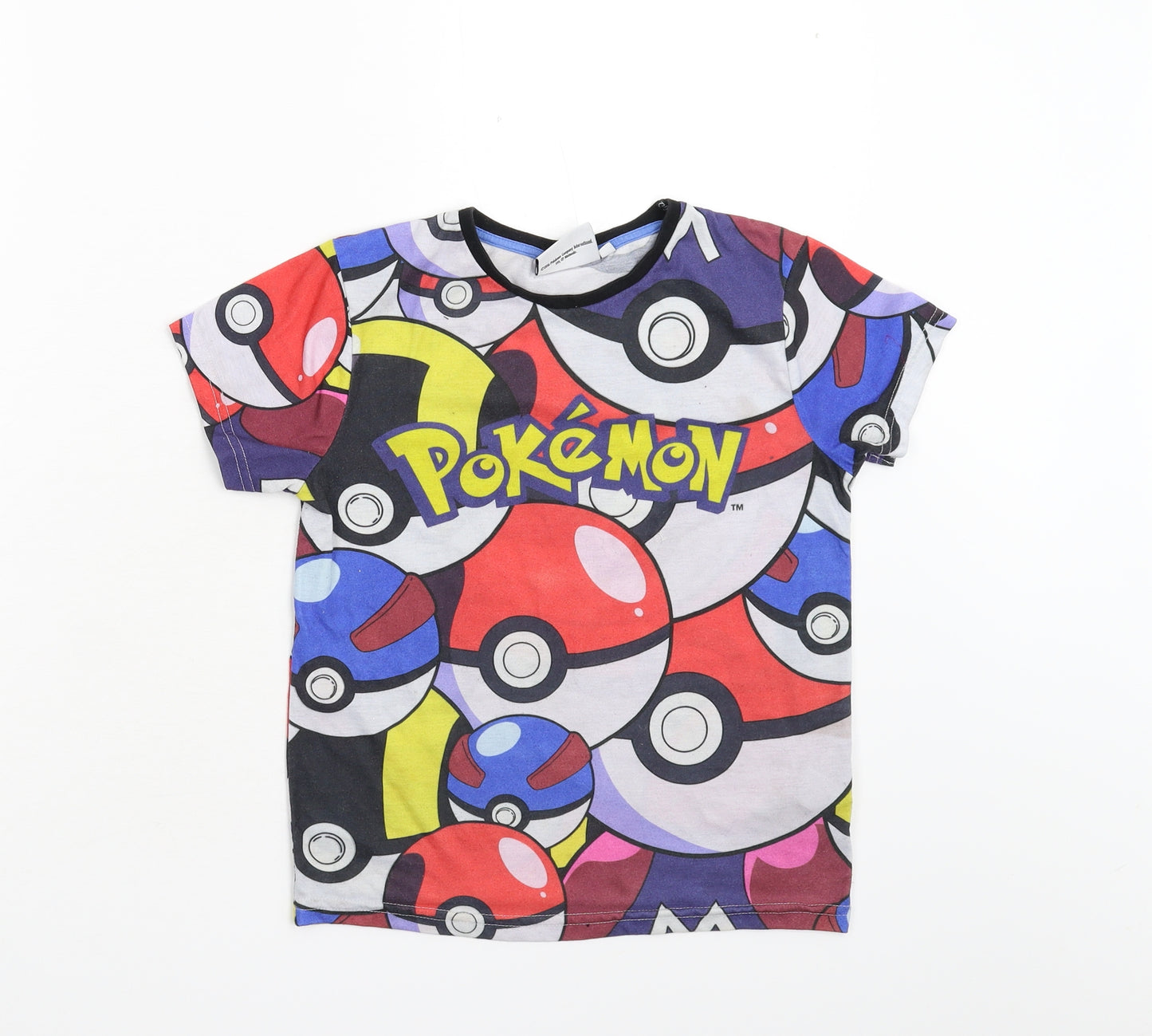 Primark Boys Multicoloured   Basic T-Shirt Size 9-10 Years  - Pokémon