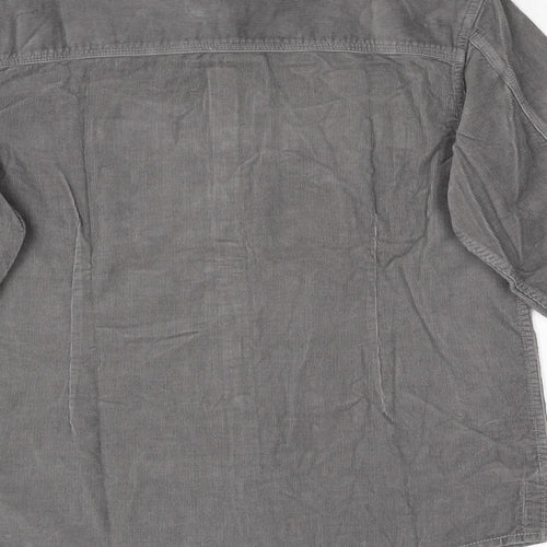 NEXT Boys Grey  Corduroy Basic Button-Up Size M