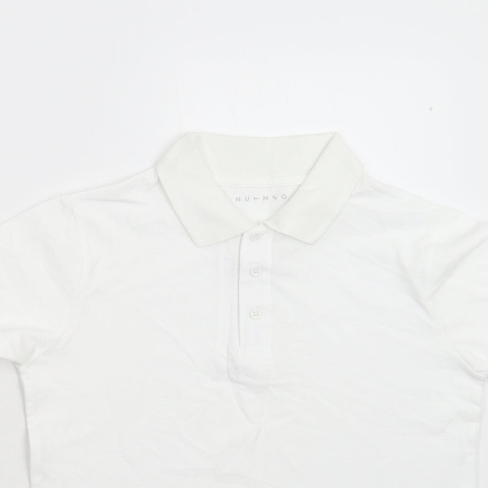 Nutmeg Boys White   Basic Polo Size 10-11 Years