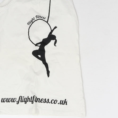 Flight Fitness Womens White   Basic Tank Size S