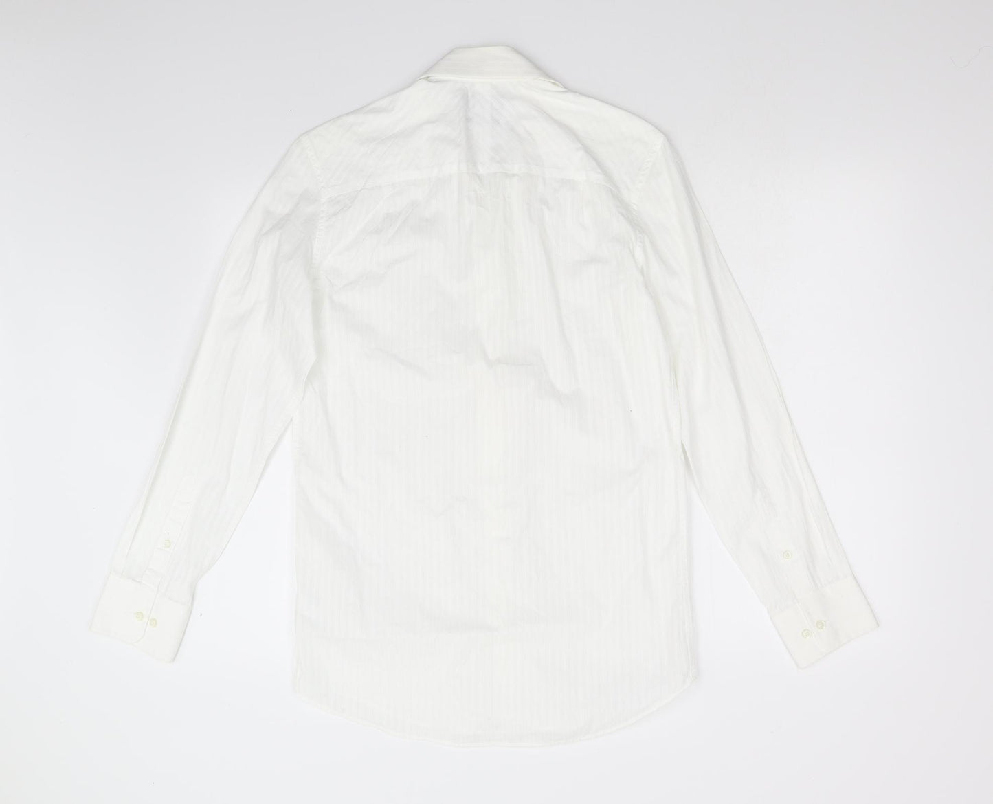 NEXT Mens White Striped   Dress Shirt Size 14.5