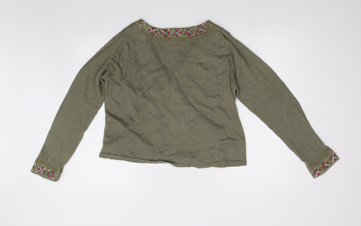 NEXT Womens Green  Knit Cardigan Jumper Size 18