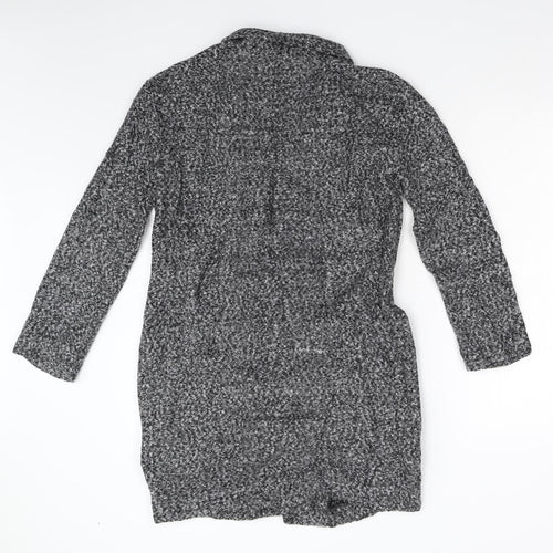 George Womens Grey  Knit Overcoat Coat Size 12