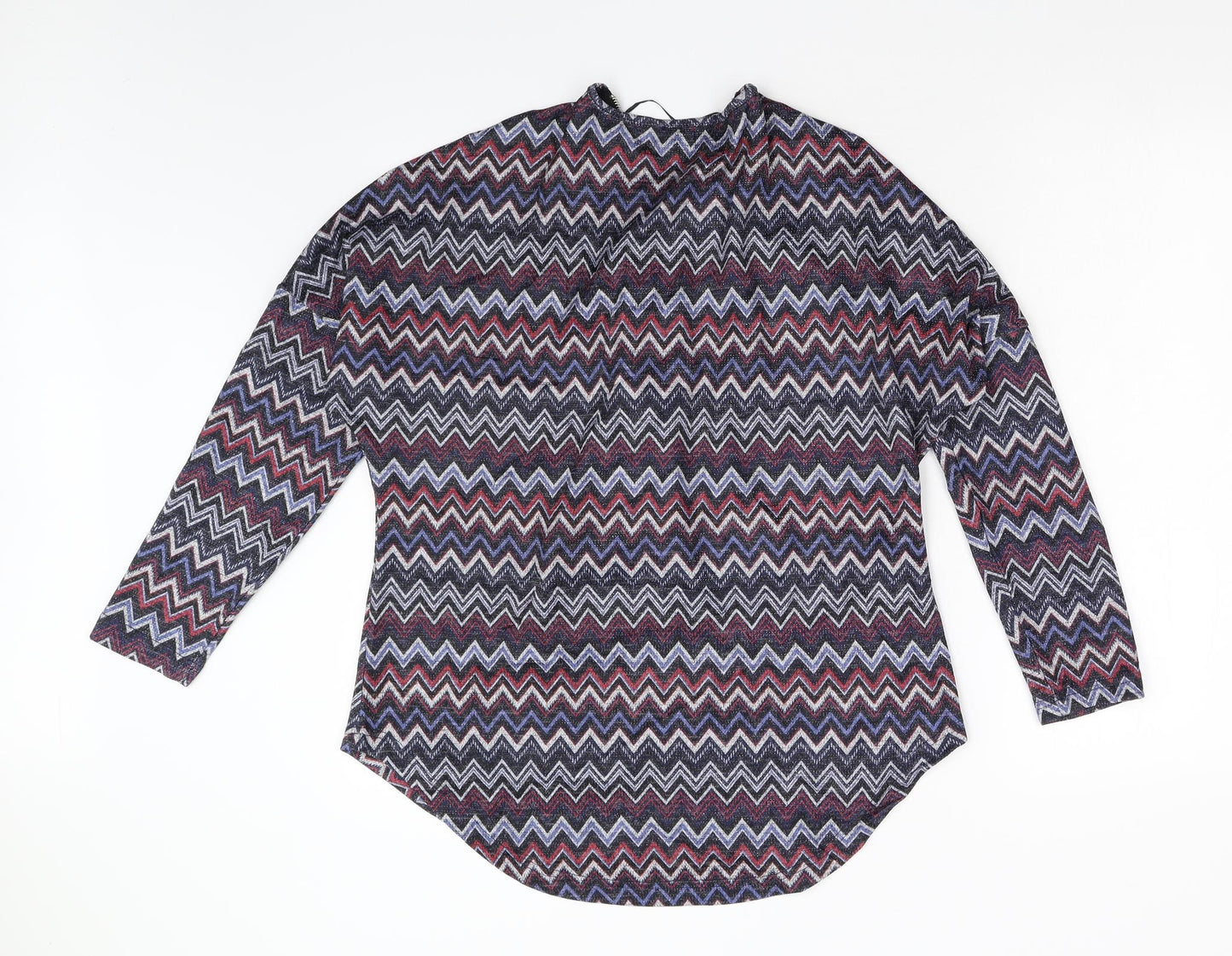 Klass Womens Multicoloured Striped  Basic Blouse Size M