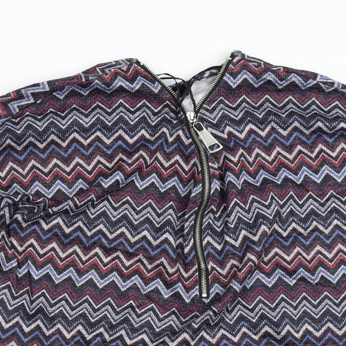 Klass Womens Multicoloured Striped  Basic Blouse Size M