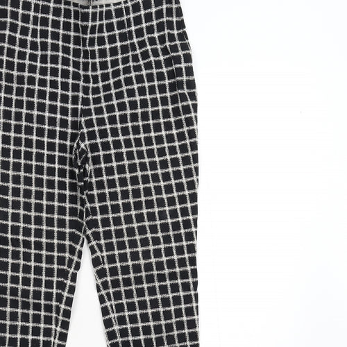 Primark Womens Black Check  Trousers  Size 8 L27 in