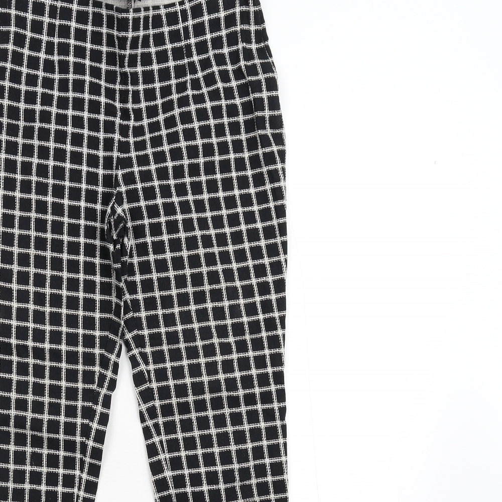 Primark Womens Black Check  Trousers  Size 8 L27 in