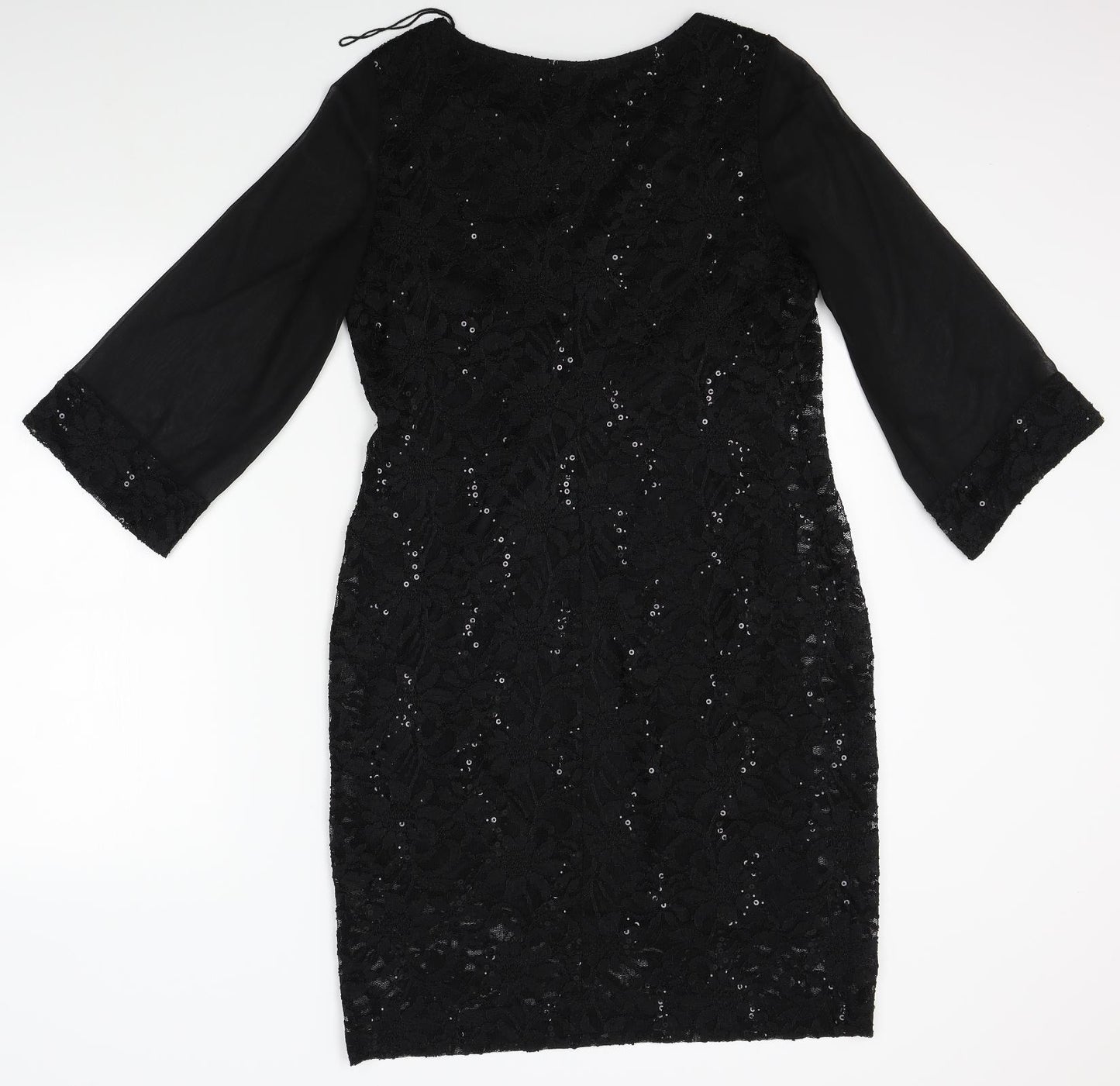 Ronni Nicole Womens Black Floral  A-Line  Size 12