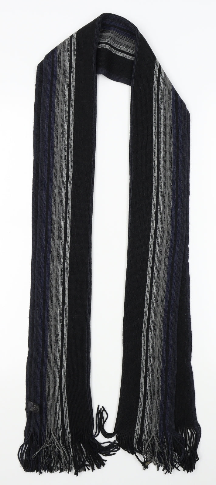 Cedar Wood State Unisex Black Striped   Scarf