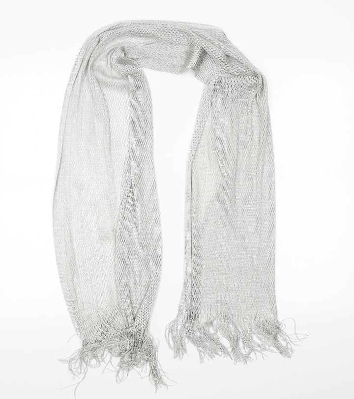 Preworn Womens Silver Scarf