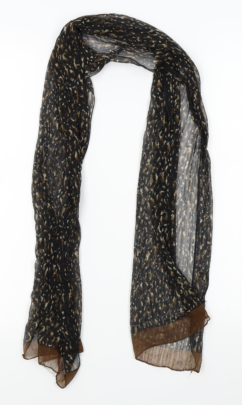 Preworn Womens Brown Animal Print   Scarf