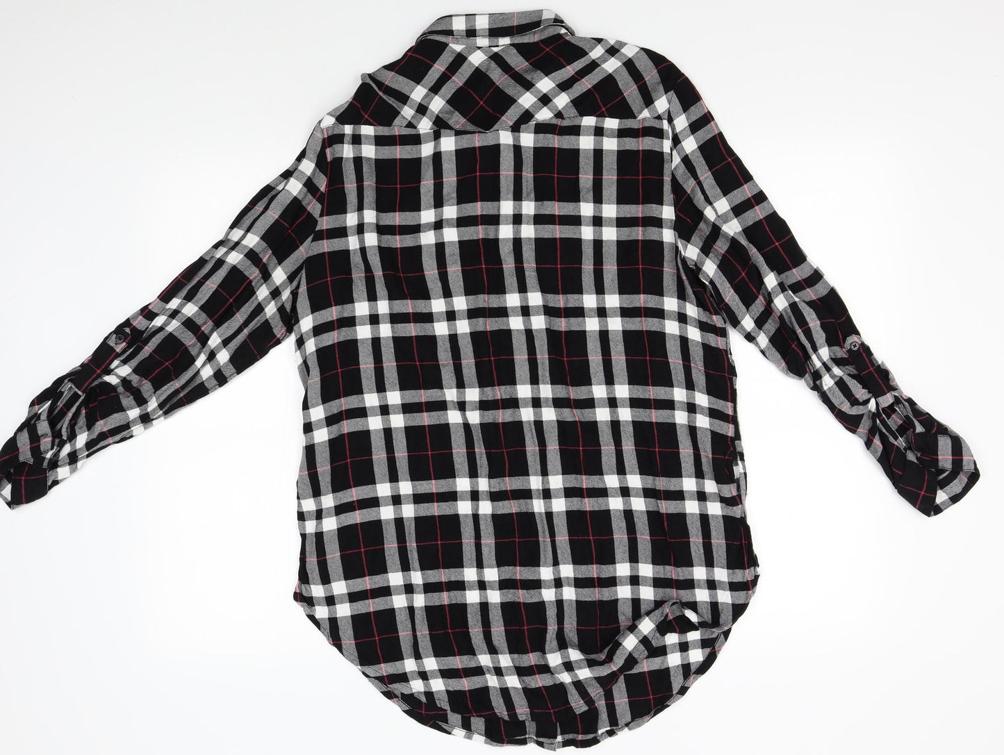 George Womens Black Plaid  Basic Button-Up Size 18