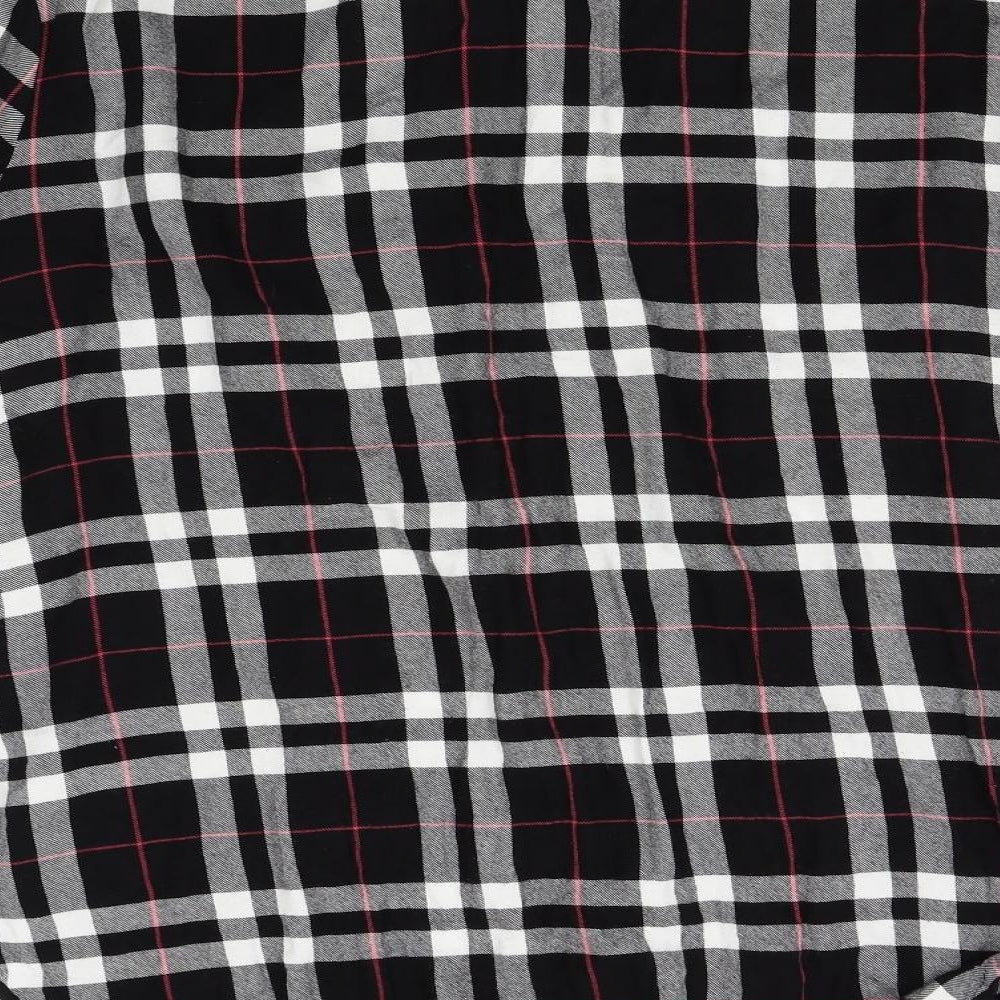 George Womens Black Plaid  Basic Button-Up Size 18