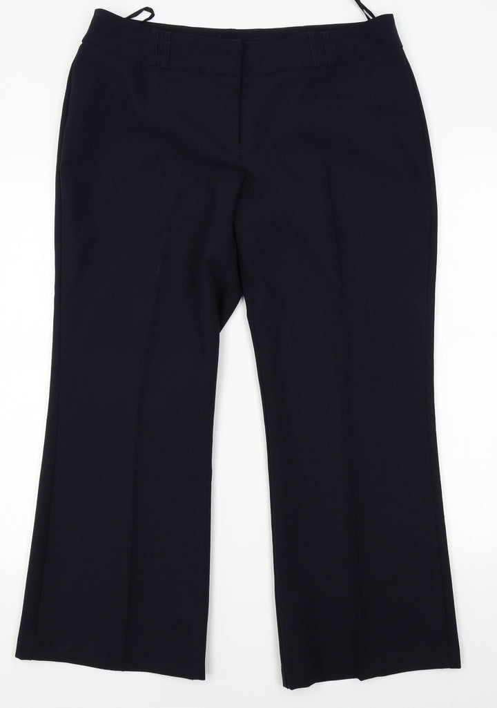 F&F Womens Blue Trousers Size 14 L25 in