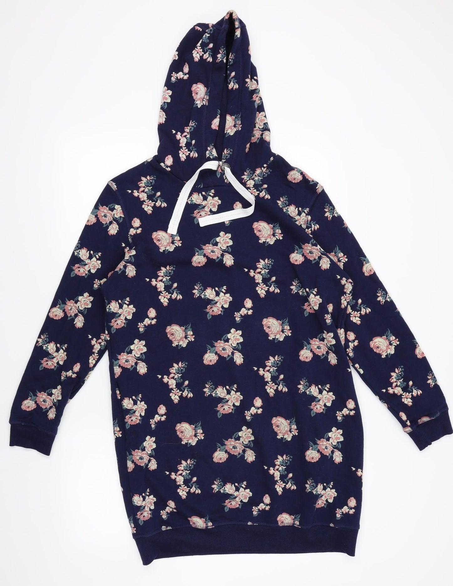ESMARA Womens Blue Floral  Jumper Dress  Size L  - hoodie dress