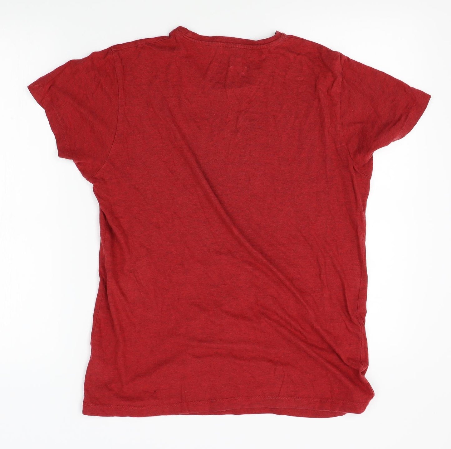 Cedar Wood State Mens Red    T-Shirt Size S