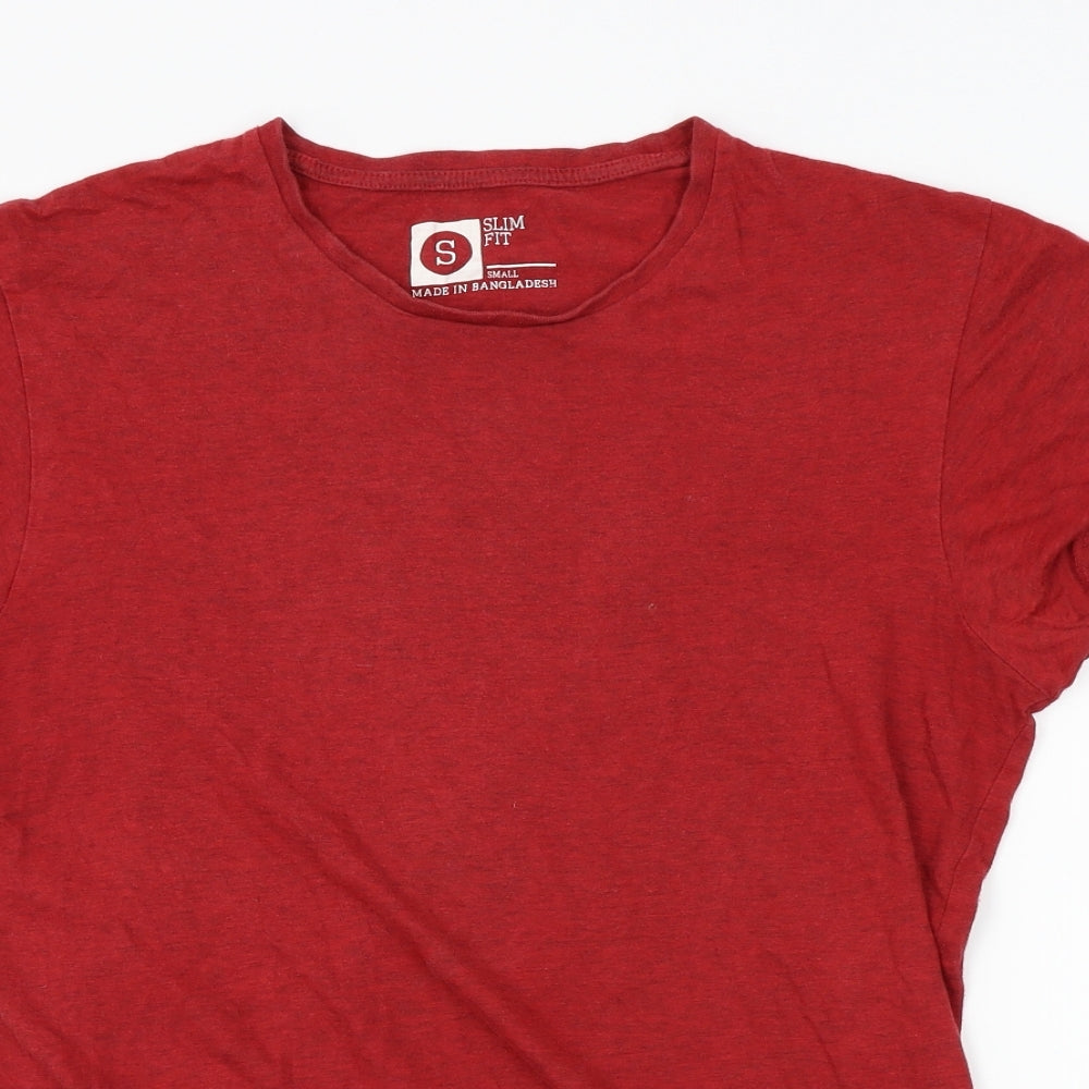 Cedar Wood State Mens Red    T-Shirt Size S