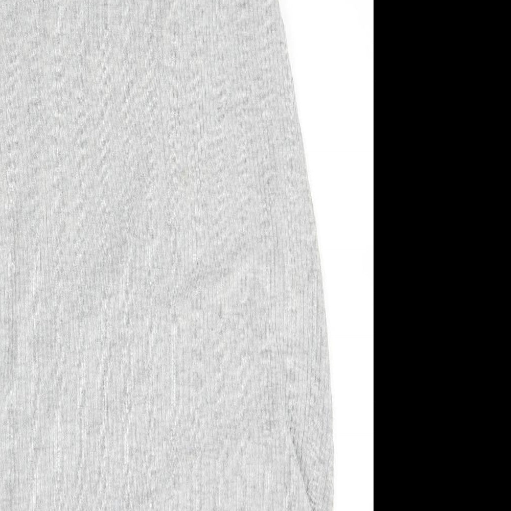 Topshop Womens Grey   Wrap Jumper Size 10